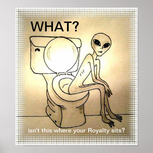 Pôster Alienígena no Trono (Frente)