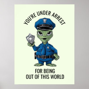 Poster Alienígena Policial