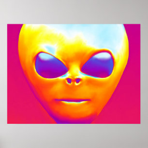 Pôster Alienígena psicodélica