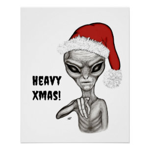 Pôster Alienígena ruim, Natal pesado!