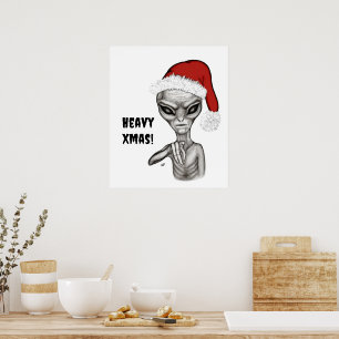 Poster Alienígena ruim, Natal pesado!