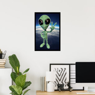Poster Alienígena - Sinal Peace V