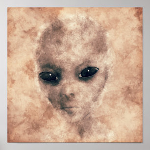 Poster Alienígena Vintage