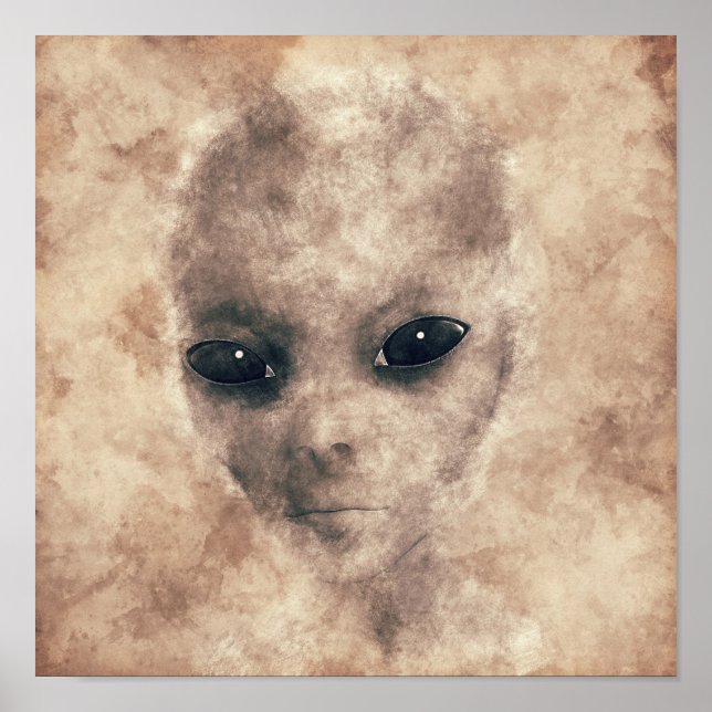 Poster Alienígena Vintage (Frente)