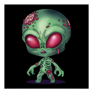 Pôster Alienígena Zombie