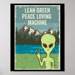 Poster Alienígenas Engraçadas Vivem Em Paz Na Terra Por V