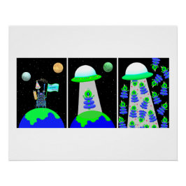 Pôster Aliens de poster de corte 20 por 25 imagens brilha