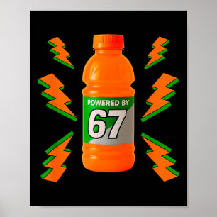 Poster Alimentado Por 67 Aura Energy Engraçado 6 7 Meme S
