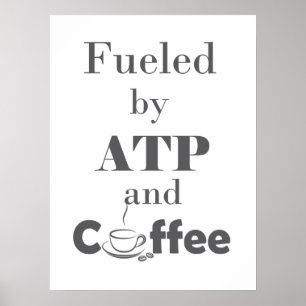 Poster Alimentado por ATP e Café