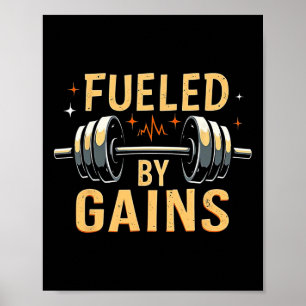 Poster Alimentado Por Gain Bodybuilding Gym