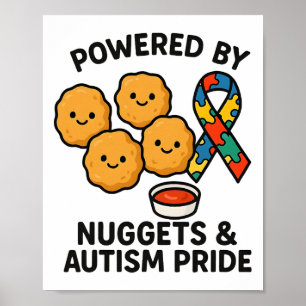 Poster Alimentado Por Nuggets De Frango E Orgulho Do Auti
