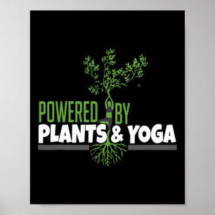 Poster Alimentado Por Plantas E Yoga Para Mulheres Camise