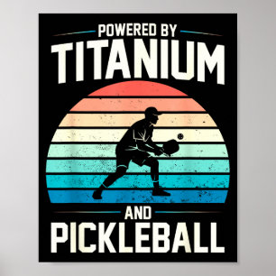 Poster Alimentado por titânio pickleball joelho quadril e