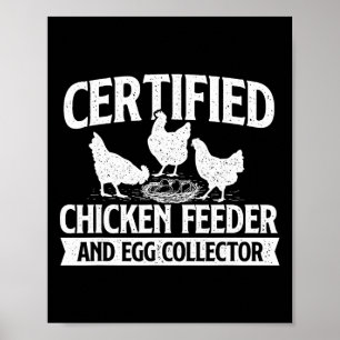 Poster Alimentador de Frango Certificado e Coletor de Ovo
