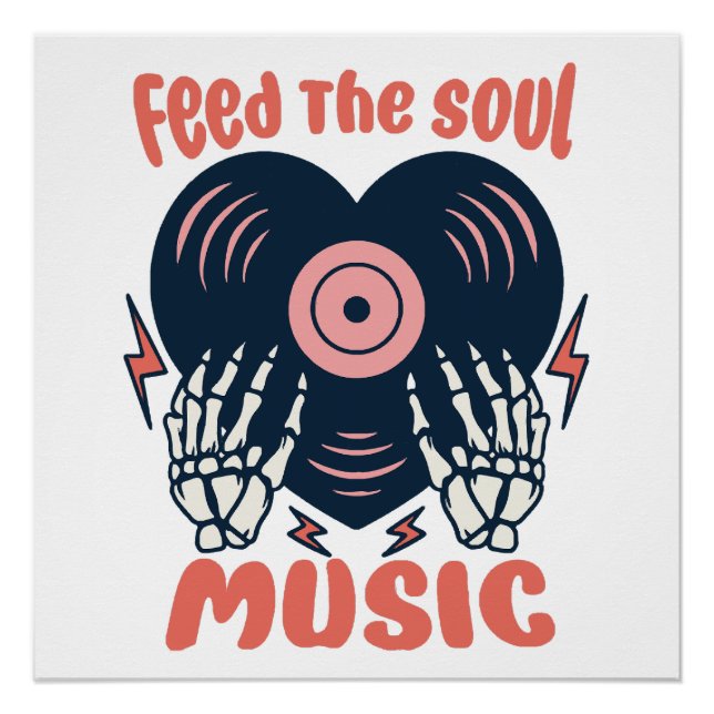 Pôster alimentar a música da alma (Frente)