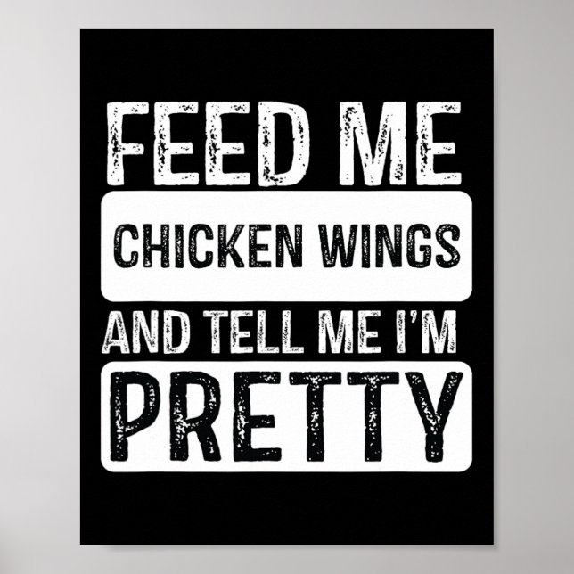 Poster Alimente-Me Asas De Frango - Churrasco Sobre Grelh (Frente)