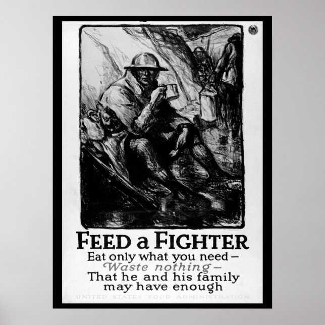 Pôster Alimente um Combatente/Coma somente a imagem de vo (Frente)