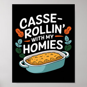Poster Alimentos de Ação de Graças Correspondente Ce Roll