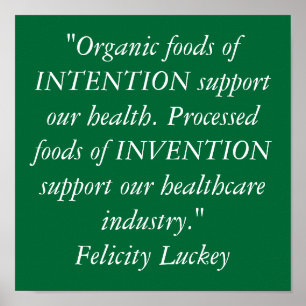 Poster Alimentos orgânicos contra alimentos processados