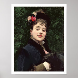 Pôster Aline Masson, o modelo do artista (óleo no painel