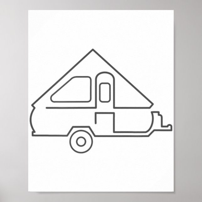 Poster Aliner Viagem Trailer Camper A-frame (Frente)