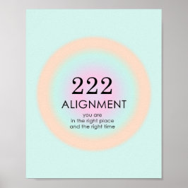 Poster Alinhamento dos Números de Anjo 222