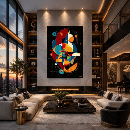 Poster Alinhamento Orbital – Abstrato Geométrico Moderno
