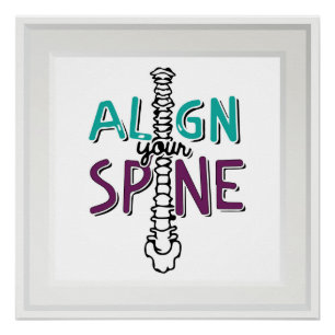 Pôster Alinhe sua espinha 20" x 20", poster (o
