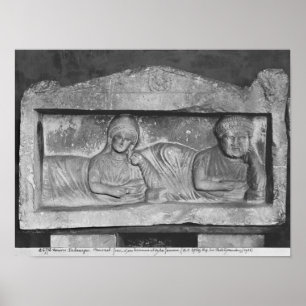 Poster Alivio funerário de um casal, do Palmyra, Syria