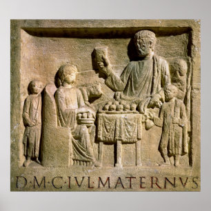 Pôster Alivio que descreve uma refeição da família