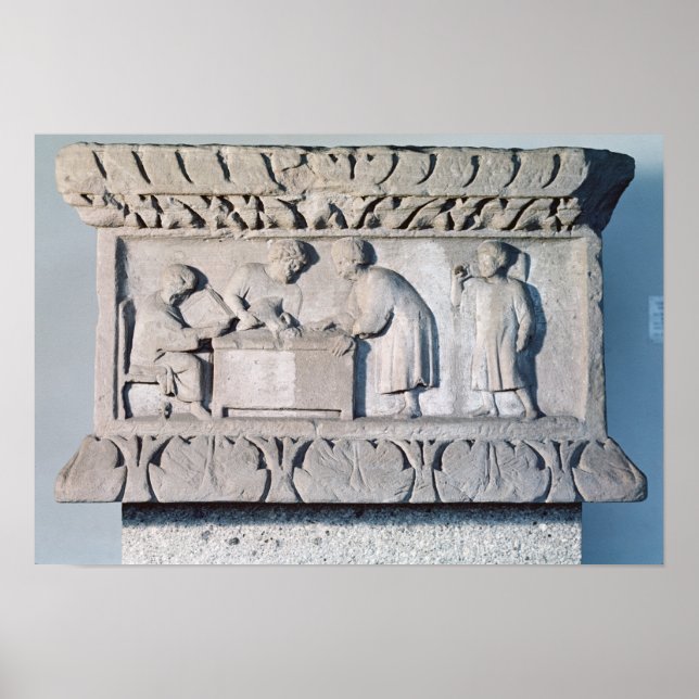 Pôster Alivio que retrata uma cena de coleta de impostos (Frente)