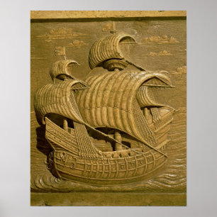 Pôster Alivio representando um galeão veneziano