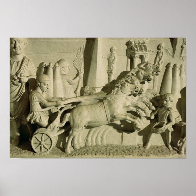 Poster Alivio representando uma corrida carruagem (Frente)