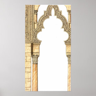 Poster Aljaferia. Palácio islâmico. Arcos. Zaragoza