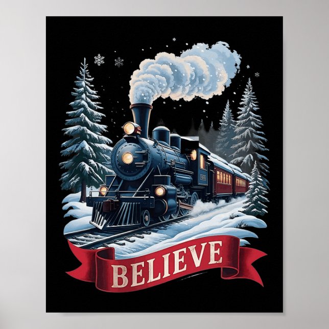 Poster All Aboard Polar Express Christmas North Pole Xmas (Frente)