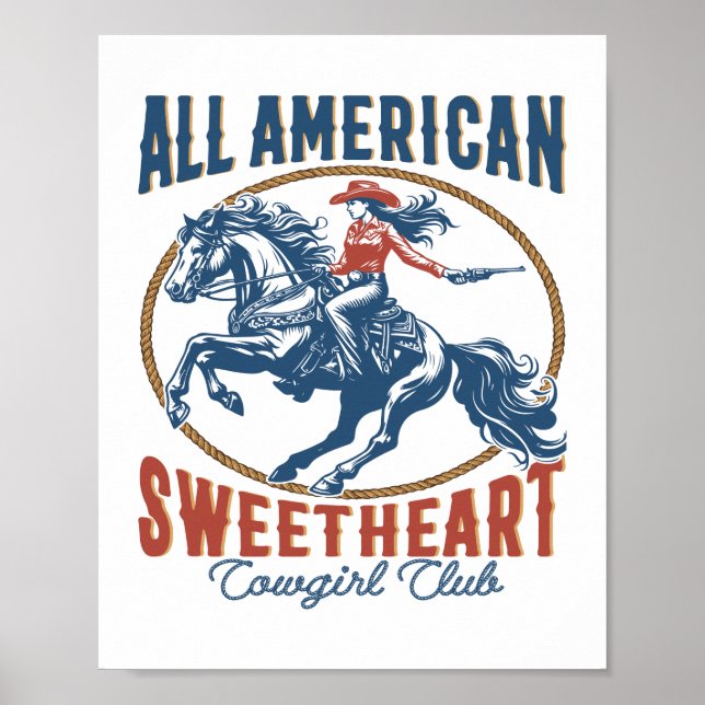 Poster All American Swetheart Cowgirl (Frente)