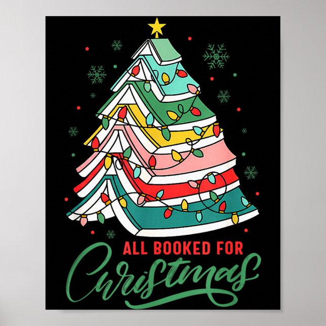 Poster All Booked For Christmas Book Xmas Tree Lights Rea (Frente)