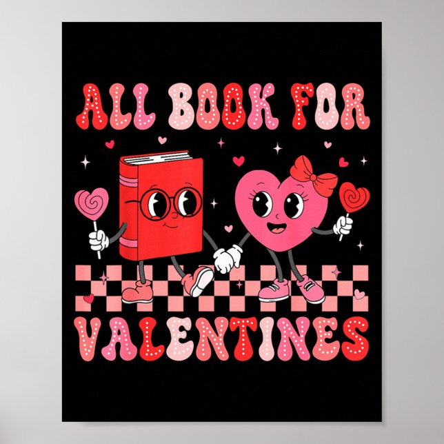 Poster All Booked For Valentine Book Librarian Teacher Wo (Frente)