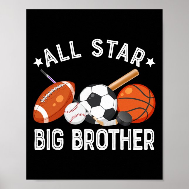 Poster All Star Big Brother Of The Birthday Sketll Soccer (Frente)