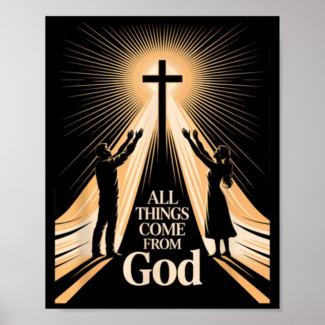Poster All Things Come From God Christian Worship Unity  (Frente)