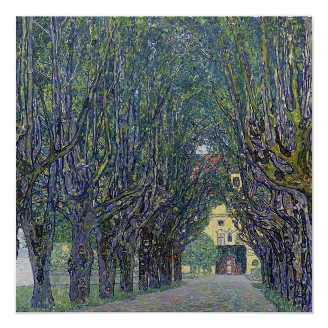 Pôster Allee de Gustav Klimt na pintura de Schloss Kammer (Frente)