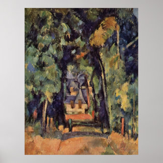 Poster Allee du Bois Bourillon Chantilly - Paul Cezanne