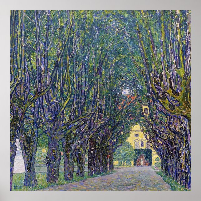 Poster Allee em Schloss Kammer, Gustav Klimt (Frente)