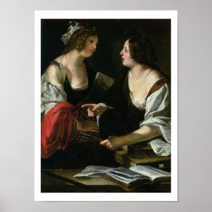 Poster Allegory of Painting and Architecture, c.1620 (oil