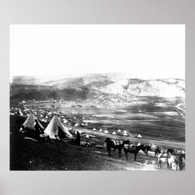 Poster Allied Encampment, Crimeia, c.1855 (Frente)