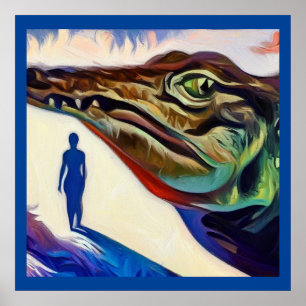 Poster Alligador 1 de Animais Espirituosos