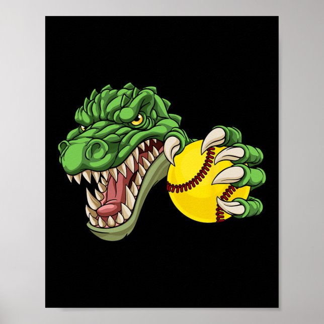 Poster Alligator Crocodile Dinosaur Softll Character  (Frente)