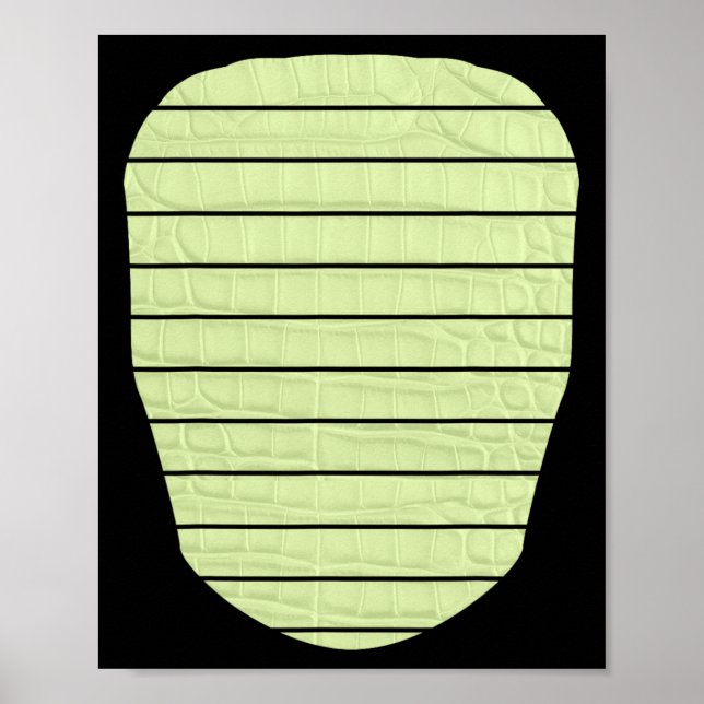 Poster Alligator Crocodile Lizard Dinosaur Belly Hallowee (Frente)