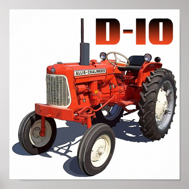 Pôster Allis Chalmers D- 10 Trator (Frente)