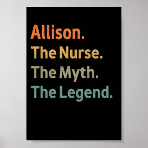 Poster Allison A Enfermeira A Mitologia A Lenda Engraçado